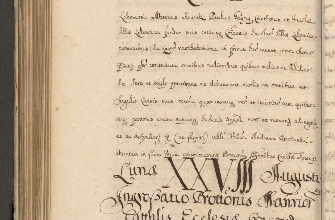 Zdjęcie nr 1079 dla obiektu archiwalnego: Volumen II actorum episcopalium R. D. Petri Gembicki, episcopi Cracoviensis, locum tenente in dioecesi R. D. Alberto Lipnicki, canonico Cracoviensi post discessum R. D. Episcopi in Italiam et usque ad redditum eiusdem in Poloniam, videlicet a die 16 Novembris 1644 et per a. D. 1645 inchoative ad Septembrem. Horum videatur index ad finem huius voluminis