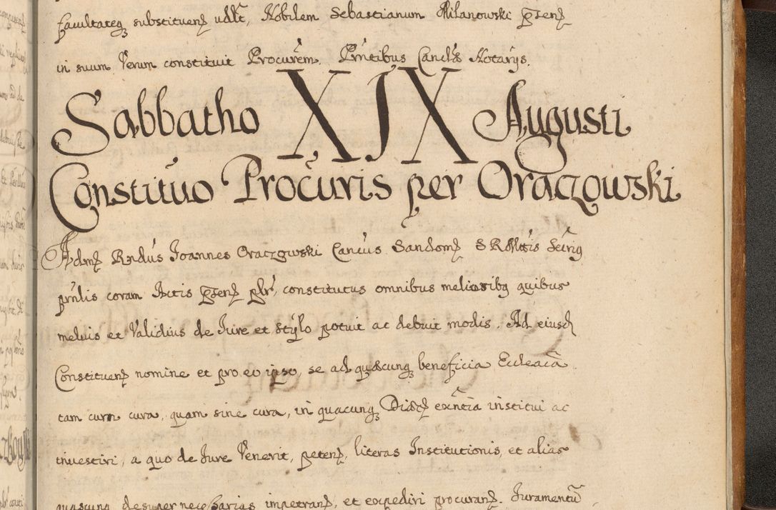 Zdjęcie nr 1074 dla obiektu archiwalnego: Volumen II actorum episcopalium R. D. Petri Gembicki, episcopi Cracoviensis, locum tenente in dioecesi R. D. Alberto Lipnicki, canonico Cracoviensi post discessum R. D. Episcopi in Italiam et usque ad redditum eiusdem in Poloniam, videlicet a die 16 Novembris 1644 et per a. D. 1645 inchoative ad Septembrem. Horum videatur index ad finem huius voluminis