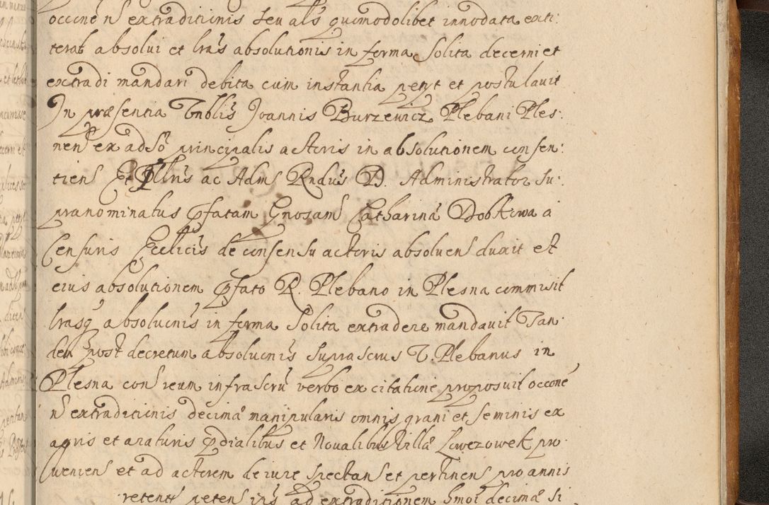 Zdjęcie nr 1068 dla obiektu archiwalnego: Volumen II actorum episcopalium R. D. Petri Gembicki, episcopi Cracoviensis, locum tenente in dioecesi R. D. Alberto Lipnicki, canonico Cracoviensi post discessum R. D. Episcopi in Italiam et usque ad redditum eiusdem in Poloniam, videlicet a die 16 Novembris 1644 et per a. D. 1645 inchoative ad Septembrem. Horum videatur index ad finem huius voluminis