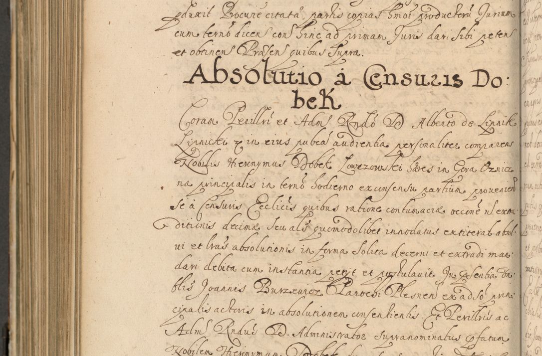 Zdjęcie nr 1065 dla obiektu archiwalnego: Volumen II actorum episcopalium R. D. Petri Gembicki, episcopi Cracoviensis, locum tenente in dioecesi R. D. Alberto Lipnicki, canonico Cracoviensi post discessum R. D. Episcopi in Italiam et usque ad redditum eiusdem in Poloniam, videlicet a die 16 Novembris 1644 et per a. D. 1645 inchoative ad Septembrem. Horum videatur index ad finem huius voluminis