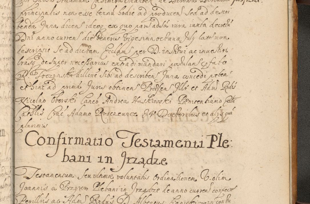 Zdjęcie nr 1062 dla obiektu archiwalnego: Volumen II actorum episcopalium R. D. Petri Gembicki, episcopi Cracoviensis, locum tenente in dioecesi R. D. Alberto Lipnicki, canonico Cracoviensi post discessum R. D. Episcopi in Italiam et usque ad redditum eiusdem in Poloniam, videlicet a die 16 Novembris 1644 et per a. D. 1645 inchoative ad Septembrem. Horum videatur index ad finem huius voluminis
