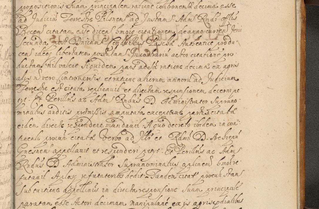 Zdjęcie nr 1064 dla obiektu archiwalnego: Volumen II actorum episcopalium R. D. Petri Gembicki, episcopi Cracoviensis, locum tenente in dioecesi R. D. Alberto Lipnicki, canonico Cracoviensi post discessum R. D. Episcopi in Italiam et usque ad redditum eiusdem in Poloniam, videlicet a die 16 Novembris 1644 et per a. D. 1645 inchoative ad Septembrem. Horum videatur index ad finem huius voluminis