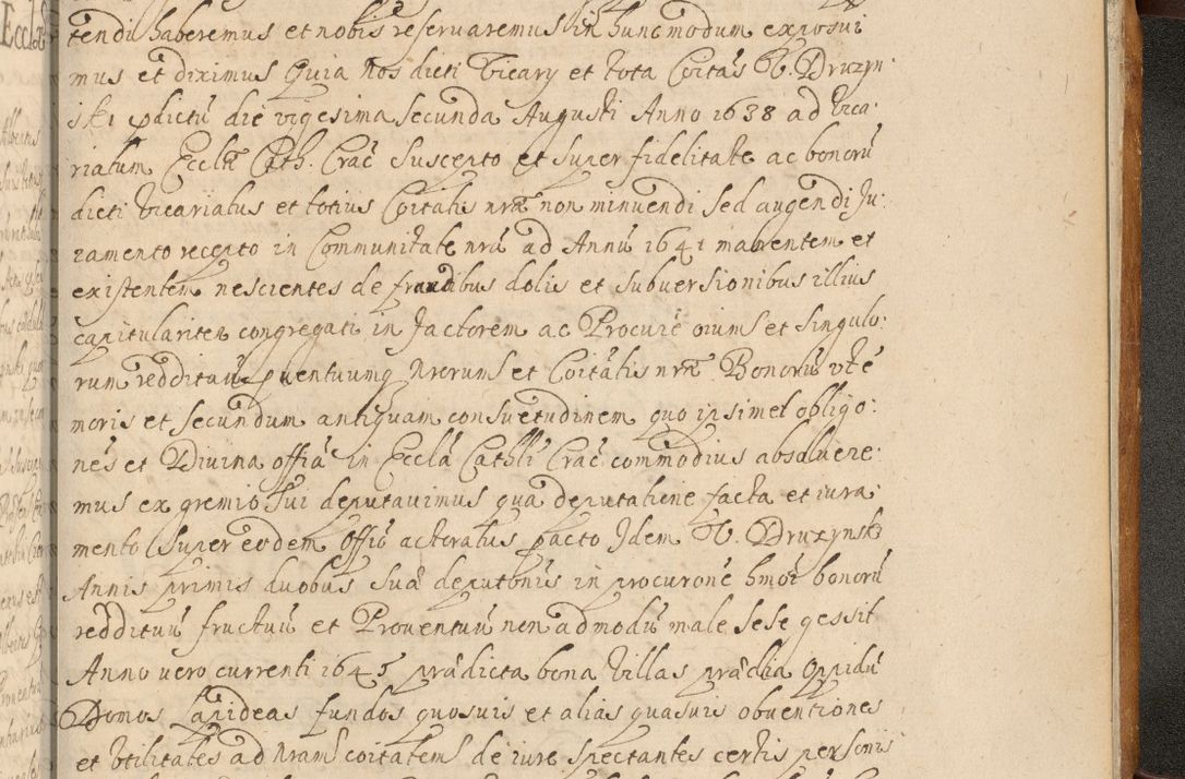 Zdjęcie nr 1058 dla obiektu archiwalnego: Volumen II actorum episcopalium R. D. Petri Gembicki, episcopi Cracoviensis, locum tenente in dioecesi R. D. Alberto Lipnicki, canonico Cracoviensi post discessum R. D. Episcopi in Italiam et usque ad redditum eiusdem in Poloniam, videlicet a die 16 Novembris 1644 et per a. D. 1645 inchoative ad Septembrem. Horum videatur index ad finem huius voluminis