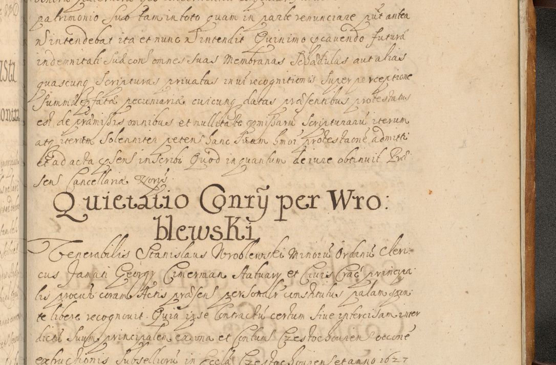 Zdjęcie nr 1054 dla obiektu archiwalnego: Volumen II actorum episcopalium R. D. Petri Gembicki, episcopi Cracoviensis, locum tenente in dioecesi R. D. Alberto Lipnicki, canonico Cracoviensi post discessum R. D. Episcopi in Italiam et usque ad redditum eiusdem in Poloniam, videlicet a die 16 Novembris 1644 et per a. D. 1645 inchoative ad Septembrem. Horum videatur index ad finem huius voluminis