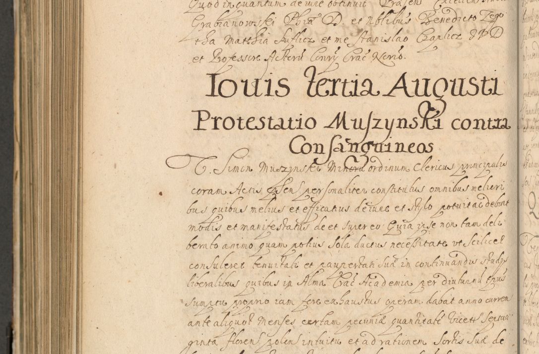 Zdjęcie nr 1053 dla obiektu archiwalnego: Volumen II actorum episcopalium R. D. Petri Gembicki, episcopi Cracoviensis, locum tenente in dioecesi R. D. Alberto Lipnicki, canonico Cracoviensi post discessum R. D. Episcopi in Italiam et usque ad redditum eiusdem in Poloniam, videlicet a die 16 Novembris 1644 et per a. D. 1645 inchoative ad Septembrem. Horum videatur index ad finem huius voluminis