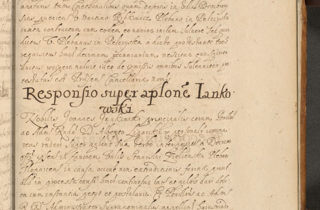 Zdjęcie nr 1050 dla obiektu archiwalnego: Volumen II actorum episcopalium R. D. Petri Gembicki, episcopi Cracoviensis, locum tenente in dioecesi R. D. Alberto Lipnicki, canonico Cracoviensi post discessum R. D. Episcopi in Italiam et usque ad redditum eiusdem in Poloniam, videlicet a die 16 Novembris 1644 et per a. D. 1645 inchoative ad Septembrem. Horum videatur index ad finem huius voluminis