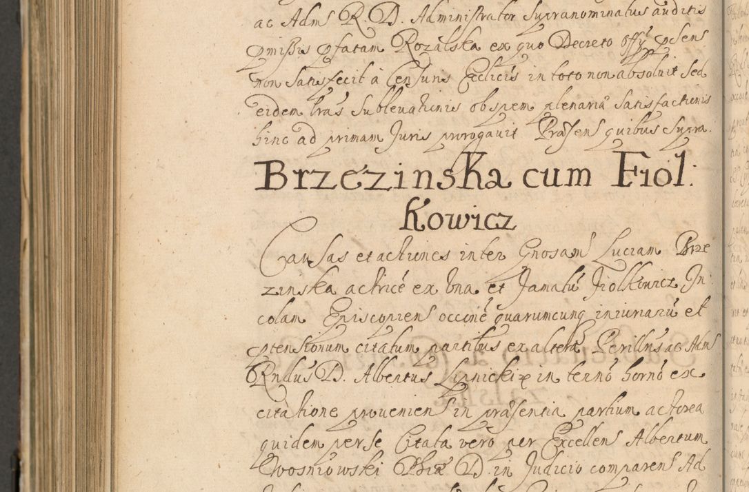 Zdjęcie nr 1047 dla obiektu archiwalnego: Volumen II actorum episcopalium R. D. Petri Gembicki, episcopi Cracoviensis, locum tenente in dioecesi R. D. Alberto Lipnicki, canonico Cracoviensi post discessum R. D. Episcopi in Italiam et usque ad redditum eiusdem in Poloniam, videlicet a die 16 Novembris 1644 et per a. D. 1645 inchoative ad Septembrem. Horum videatur index ad finem huius voluminis