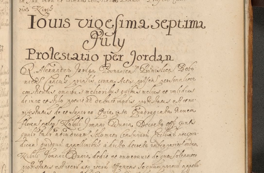 Zdjęcie nr 1040 dla obiektu archiwalnego: Volumen II actorum episcopalium R. D. Petri Gembicki, episcopi Cracoviensis, locum tenente in dioecesi R. D. Alberto Lipnicki, canonico Cracoviensi post discessum R. D. Episcopi in Italiam et usque ad redditum eiusdem in Poloniam, videlicet a die 16 Novembris 1644 et per a. D. 1645 inchoative ad Septembrem. Horum videatur index ad finem huius voluminis