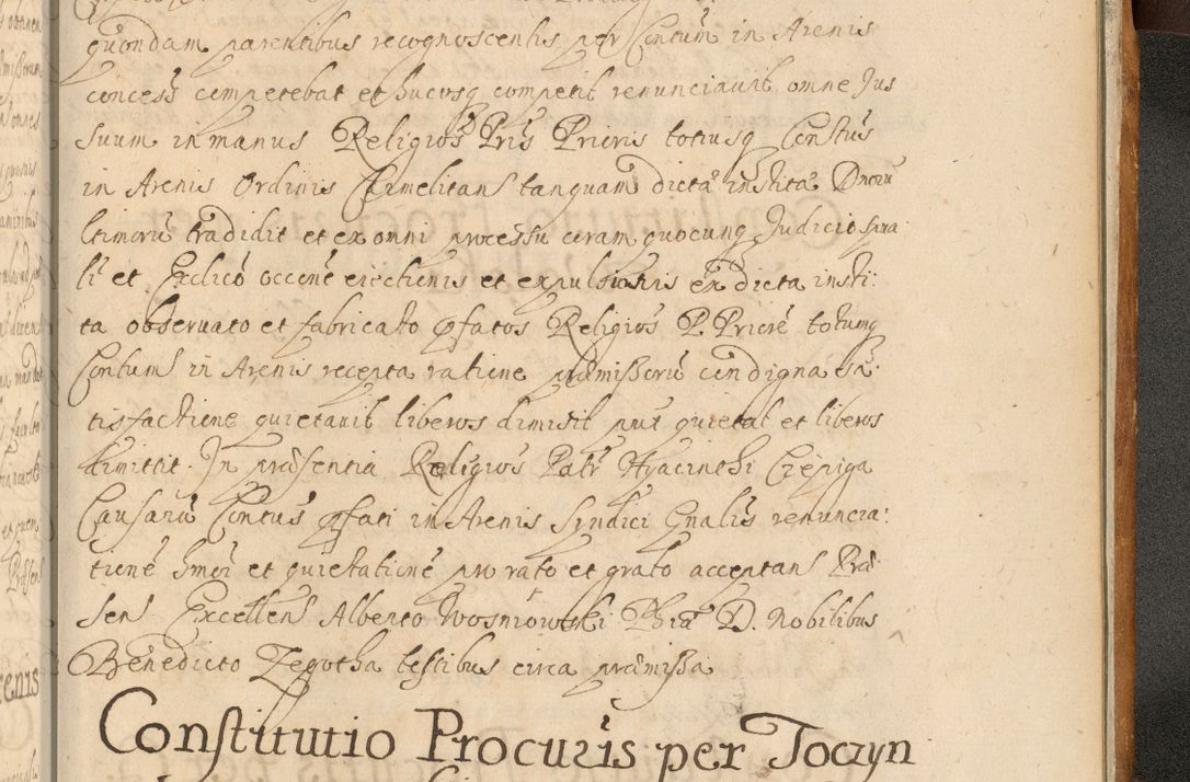 Zdjęcie nr 1038 dla obiektu archiwalnego: Volumen II actorum episcopalium R. D. Petri Gembicki, episcopi Cracoviensis, locum tenente in dioecesi R. D. Alberto Lipnicki, canonico Cracoviensi post discessum R. D. Episcopi in Italiam et usque ad redditum eiusdem in Poloniam, videlicet a die 16 Novembris 1644 et per a. D. 1645 inchoative ad Septembrem. Horum videatur index ad finem huius voluminis