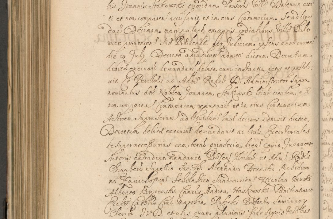 Zdjęcie nr 1041 dla obiektu archiwalnego: Volumen II actorum episcopalium R. D. Petri Gembicki, episcopi Cracoviensis, locum tenente in dioecesi R. D. Alberto Lipnicki, canonico Cracoviensi post discessum R. D. Episcopi in Italiam et usque ad redditum eiusdem in Poloniam, videlicet a die 16 Novembris 1644 et per a. D. 1645 inchoative ad Septembrem. Horum videatur index ad finem huius voluminis