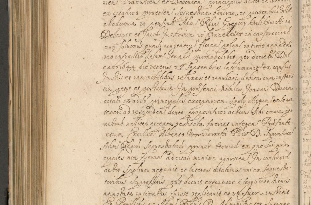Zdjęcie nr 1035 dla obiektu archiwalnego: Volumen II actorum episcopalium R. D. Petri Gembicki, episcopi Cracoviensis, locum tenente in dioecesi R. D. Alberto Lipnicki, canonico Cracoviensi post discessum R. D. Episcopi in Italiam et usque ad redditum eiusdem in Poloniam, videlicet a die 16 Novembris 1644 et per a. D. 1645 inchoative ad Septembrem. Horum videatur index ad finem huius voluminis