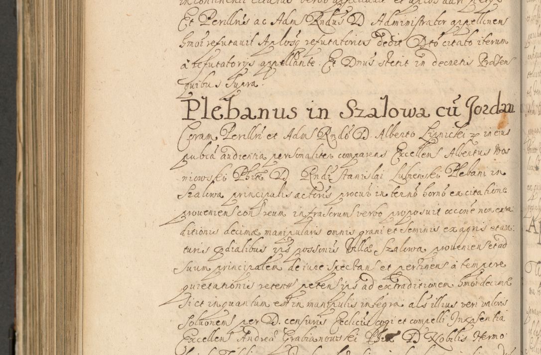Zdjęcie nr 1031 dla obiektu archiwalnego: Volumen II actorum episcopalium R. D. Petri Gembicki, episcopi Cracoviensis, locum tenente in dioecesi R. D. Alberto Lipnicki, canonico Cracoviensi post discessum R. D. Episcopi in Italiam et usque ad redditum eiusdem in Poloniam, videlicet a die 16 Novembris 1644 et per a. D. 1645 inchoative ad Septembrem. Horum videatur index ad finem huius voluminis