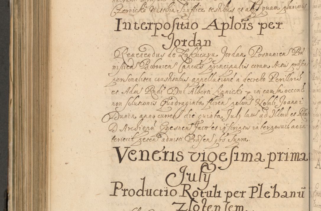 Zdjęcie nr 1023 dla obiektu archiwalnego: Volumen II actorum episcopalium R. D. Petri Gembicki, episcopi Cracoviensis, locum tenente in dioecesi R. D. Alberto Lipnicki, canonico Cracoviensi post discessum R. D. Episcopi in Italiam et usque ad redditum eiusdem in Poloniam, videlicet a die 16 Novembris 1644 et per a. D. 1645 inchoative ad Septembrem. Horum videatur index ad finem huius voluminis
