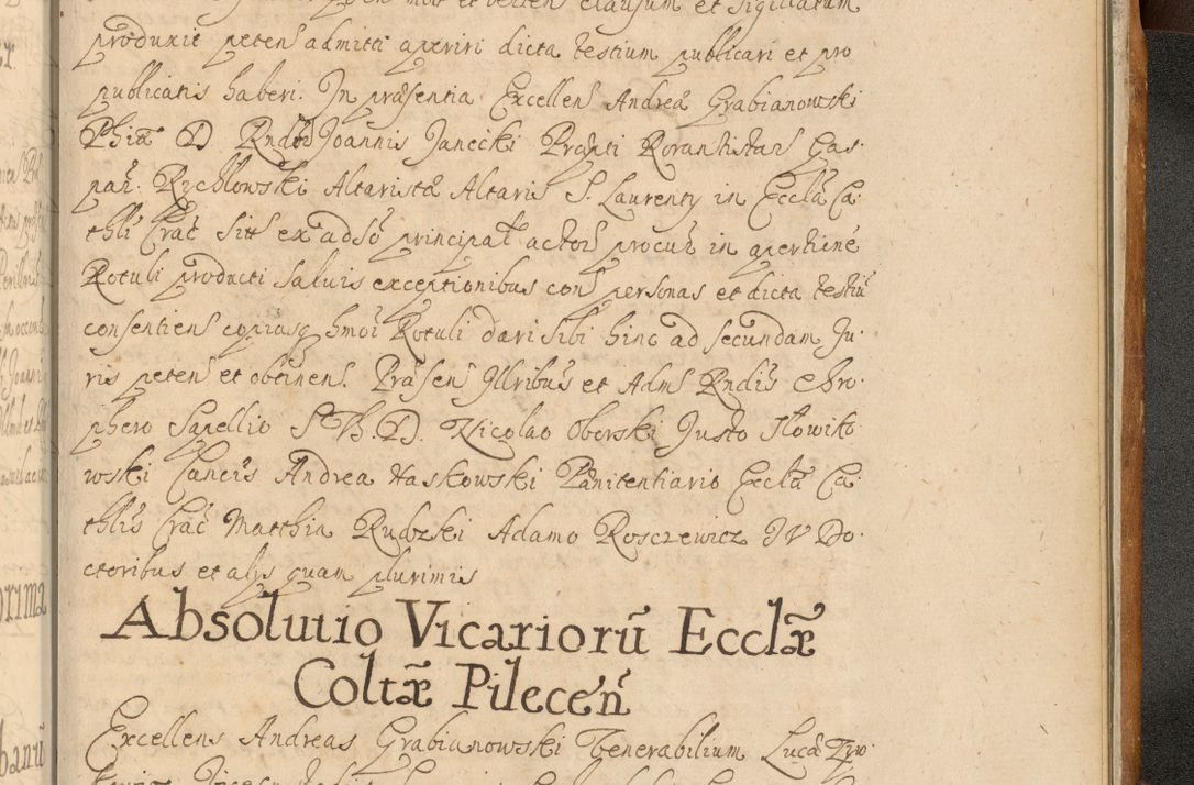 Zdjęcie nr 1024 dla obiektu archiwalnego: Volumen II actorum episcopalium R. D. Petri Gembicki, episcopi Cracoviensis, locum tenente in dioecesi R. D. Alberto Lipnicki, canonico Cracoviensi post discessum R. D. Episcopi in Italiam et usque ad redditum eiusdem in Poloniam, videlicet a die 16 Novembris 1644 et per a. D. 1645 inchoative ad Septembrem. Horum videatur index ad finem huius voluminis