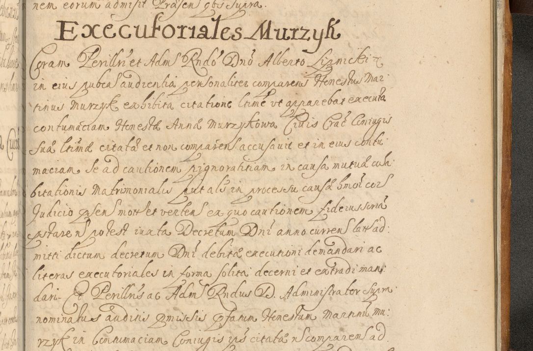 Zdjęcie nr 1020 dla obiektu archiwalnego: Volumen II actorum episcopalium R. D. Petri Gembicki, episcopi Cracoviensis, locum tenente in dioecesi R. D. Alberto Lipnicki, canonico Cracoviensi post discessum R. D. Episcopi in Italiam et usque ad redditum eiusdem in Poloniam, videlicet a die 16 Novembris 1644 et per a. D. 1645 inchoative ad Septembrem. Horum videatur index ad finem huius voluminis