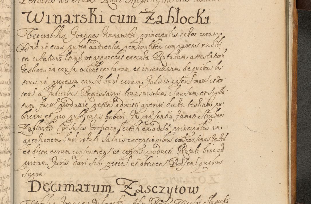 Zdjęcie nr 1004 dla obiektu archiwalnego: Volumen II actorum episcopalium R. D. Petri Gembicki, episcopi Cracoviensis, locum tenente in dioecesi R. D. Alberto Lipnicki, canonico Cracoviensi post discessum R. D. Episcopi in Italiam et usque ad redditum eiusdem in Poloniam, videlicet a die 16 Novembris 1644 et per a. D. 1645 inchoative ad Septembrem. Horum videatur index ad finem huius voluminis