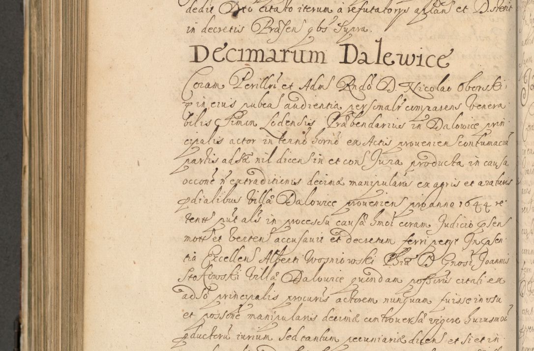 Zdjęcie nr 993 dla obiektu archiwalnego: Volumen II actorum episcopalium R. D. Petri Gembicki, episcopi Cracoviensis, locum tenente in dioecesi R. D. Alberto Lipnicki, canonico Cracoviensi post discessum R. D. Episcopi in Italiam et usque ad redditum eiusdem in Poloniam, videlicet a die 16 Novembris 1644 et per a. D. 1645 inchoative ad Septembrem. Horum videatur index ad finem huius voluminis
