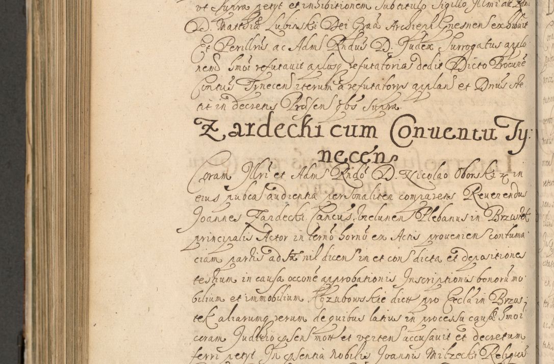 Zdjęcie nr 989 dla obiektu archiwalnego: Volumen II actorum episcopalium R. D. Petri Gembicki, episcopi Cracoviensis, locum tenente in dioecesi R. D. Alberto Lipnicki, canonico Cracoviensi post discessum R. D. Episcopi in Italiam et usque ad redditum eiusdem in Poloniam, videlicet a die 16 Novembris 1644 et per a. D. 1645 inchoative ad Septembrem. Horum videatur index ad finem huius voluminis