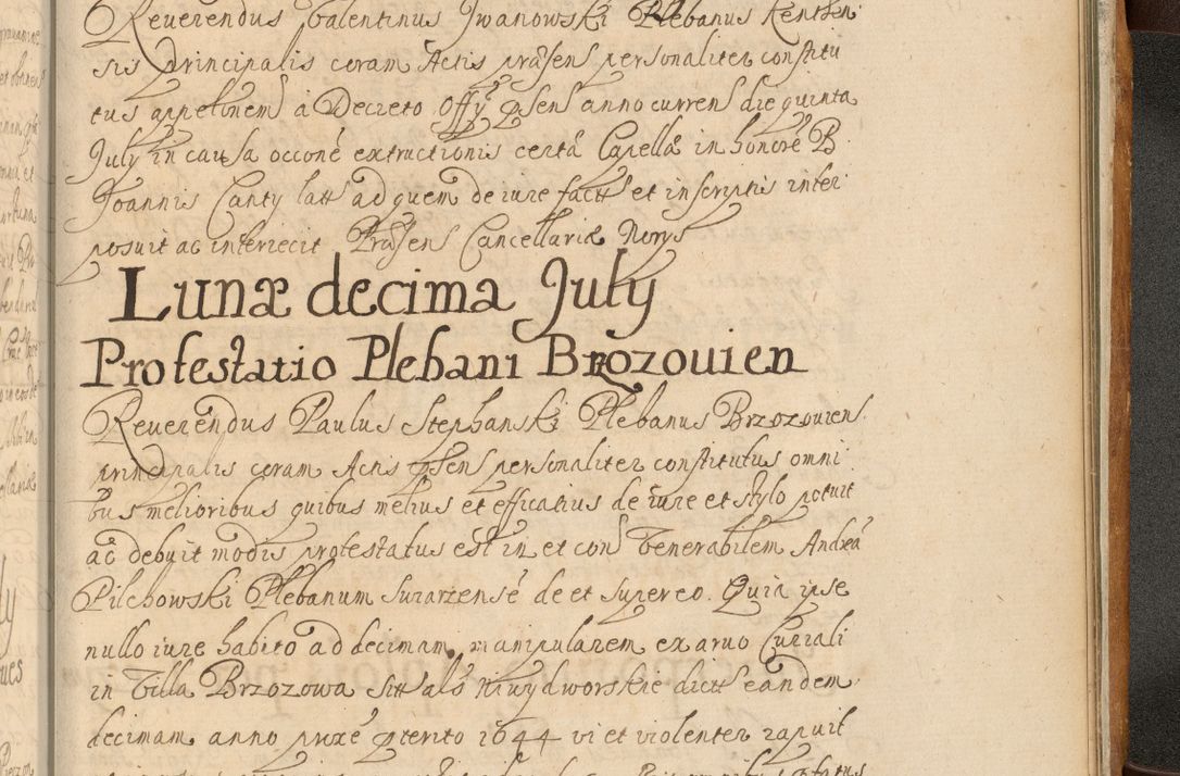 Zdjęcie nr 986 dla obiektu archiwalnego: Volumen II actorum episcopalium R. D. Petri Gembicki, episcopi Cracoviensis, locum tenente in dioecesi R. D. Alberto Lipnicki, canonico Cracoviensi post discessum R. D. Episcopi in Italiam et usque ad redditum eiusdem in Poloniam, videlicet a die 16 Novembris 1644 et per a. D. 1645 inchoative ad Septembrem. Horum videatur index ad finem huius voluminis