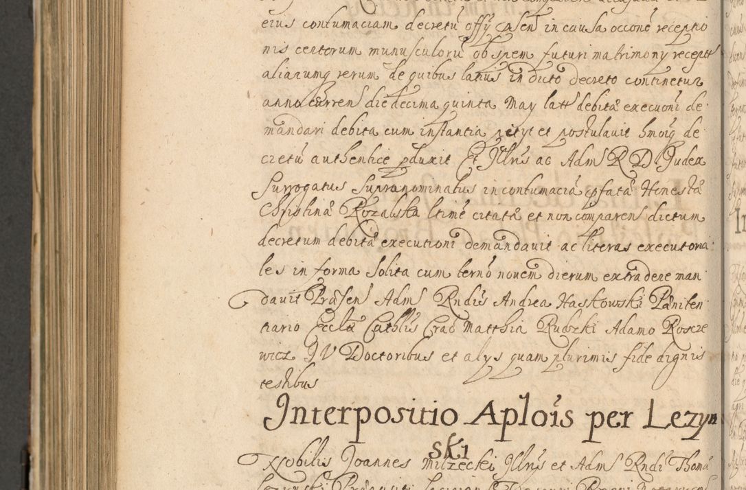 Zdjęcie nr 987 dla obiektu archiwalnego: Volumen II actorum episcopalium R. D. Petri Gembicki, episcopi Cracoviensis, locum tenente in dioecesi R. D. Alberto Lipnicki, canonico Cracoviensi post discessum R. D. Episcopi in Italiam et usque ad redditum eiusdem in Poloniam, videlicet a die 16 Novembris 1644 et per a. D. 1645 inchoative ad Septembrem. Horum videatur index ad finem huius voluminis