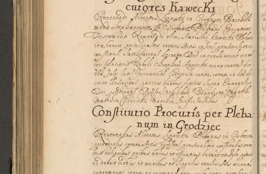 Zdjęcie nr 981 dla obiektu archiwalnego: Volumen II actorum episcopalium R. D. Petri Gembicki, episcopi Cracoviensis, locum tenente in dioecesi R. D. Alberto Lipnicki, canonico Cracoviensi post discessum R. D. Episcopi in Italiam et usque ad redditum eiusdem in Poloniam, videlicet a die 16 Novembris 1644 et per a. D. 1645 inchoative ad Septembrem. Horum videatur index ad finem huius voluminis