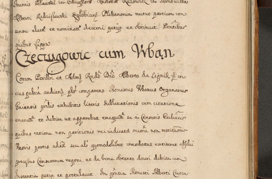 Zdjęcie nr 964 dla obiektu archiwalnego: Volumen II actorum episcopalium R. D. Petri Gembicki, episcopi Cracoviensis, locum tenente in dioecesi R. D. Alberto Lipnicki, canonico Cracoviensi post discessum R. D. Episcopi in Italiam et usque ad redditum eiusdem in Poloniam, videlicet a die 16 Novembris 1644 et per a. D. 1645 inchoative ad Septembrem. Horum videatur index ad finem huius voluminis
