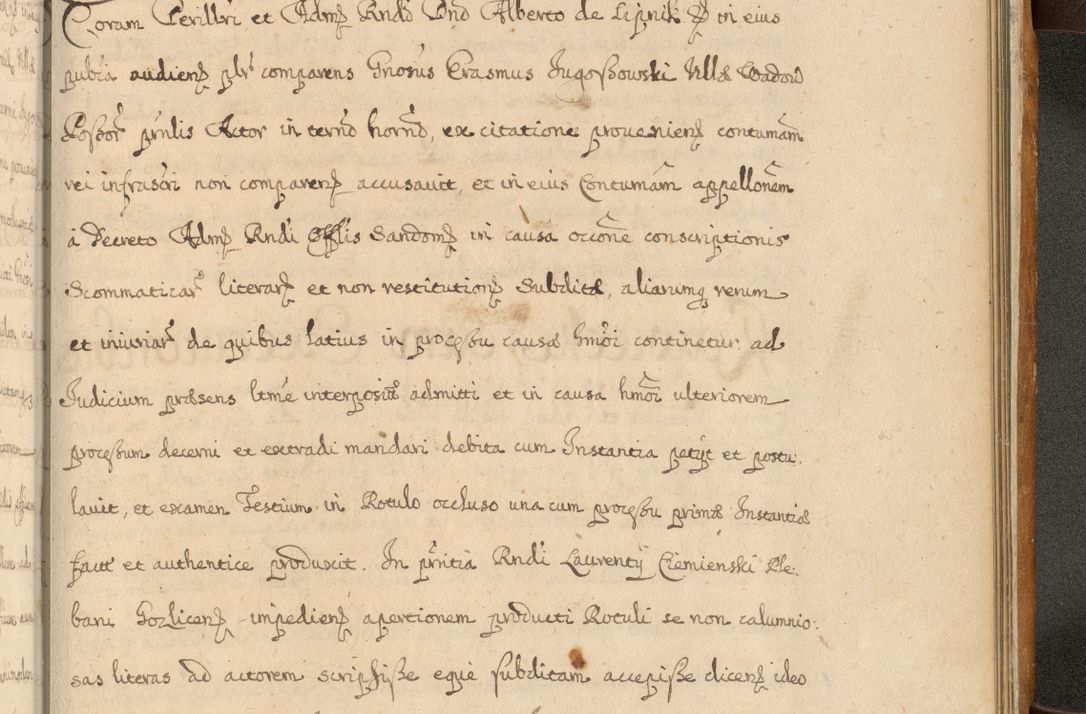 Zdjęcie nr 958 dla obiektu archiwalnego: Volumen II actorum episcopalium R. D. Petri Gembicki, episcopi Cracoviensis, locum tenente in dioecesi R. D. Alberto Lipnicki, canonico Cracoviensi post discessum R. D. Episcopi in Italiam et usque ad redditum eiusdem in Poloniam, videlicet a die 16 Novembris 1644 et per a. D. 1645 inchoative ad Septembrem. Horum videatur index ad finem huius voluminis