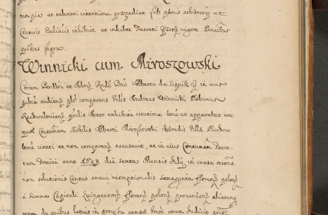Zdjęcie nr 956 dla obiektu archiwalnego: Volumen II actorum episcopalium R. D. Petri Gembicki, episcopi Cracoviensis, locum tenente in dioecesi R. D. Alberto Lipnicki, canonico Cracoviensi post discessum R. D. Episcopi in Italiam et usque ad redditum eiusdem in Poloniam, videlicet a die 16 Novembris 1644 et per a. D. 1645 inchoative ad Septembrem. Horum videatur index ad finem huius voluminis