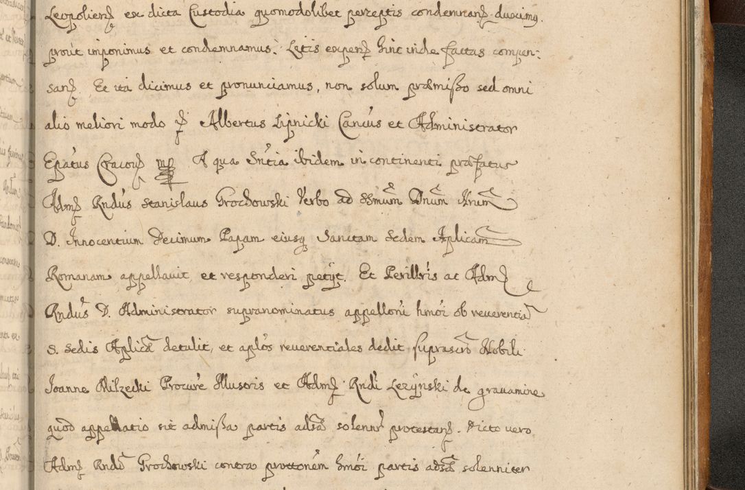 Zdjęcie nr 954 dla obiektu archiwalnego: Volumen II actorum episcopalium R. D. Petri Gembicki, episcopi Cracoviensis, locum tenente in dioecesi R. D. Alberto Lipnicki, canonico Cracoviensi post discessum R. D. Episcopi in Italiam et usque ad redditum eiusdem in Poloniam, videlicet a die 16 Novembris 1644 et per a. D. 1645 inchoative ad Septembrem. Horum videatur index ad finem huius voluminis