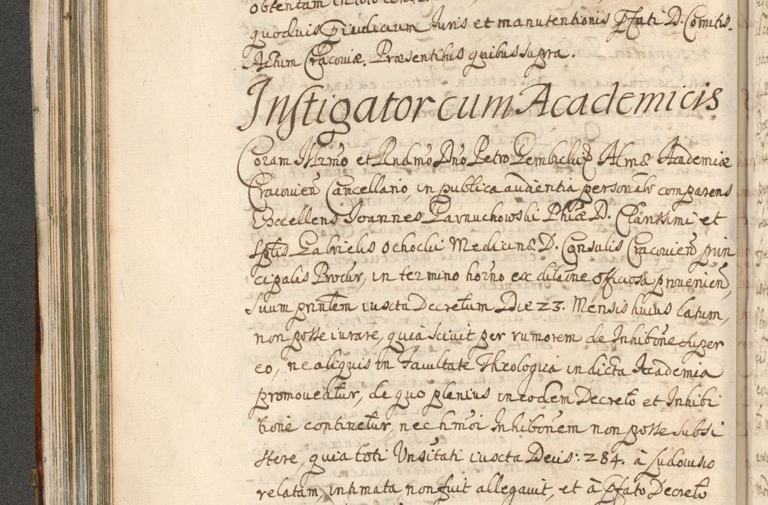 Zdjęcie nr 198 dla obiektu archiwalnego: Acta actorum, decretorum, sententiarum, erectionum, confirmationum, institutionum, resignationum, constitutionum, provisionum, quietationum, submissionum, protestationum, substitutionum R. D. Petri Gembicki, episcopi Cracoviensis, ducis Severiae in a. D. 1650 et 1651 acticatorum. Volumen V