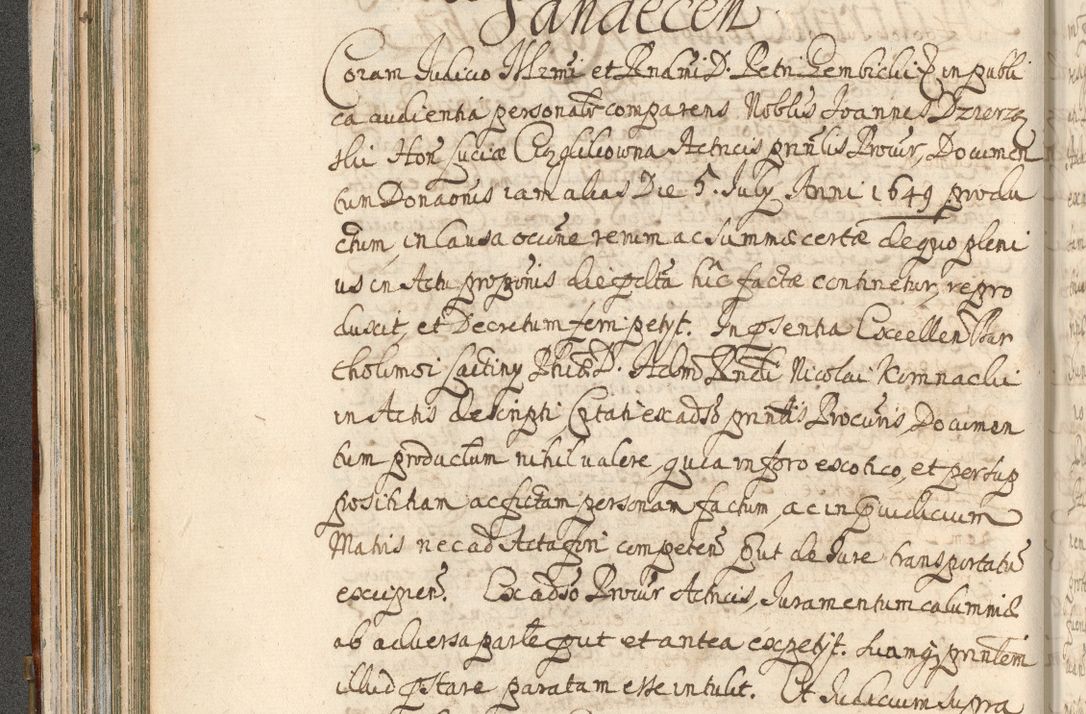 Zdjęcie nr 196 dla obiektu archiwalnego: Acta actorum, decretorum, sententiarum, erectionum, confirmationum, institutionum, resignationum, constitutionum, provisionum, quietationum, submissionum, protestationum, substitutionum R. D. Petri Gembicki, episcopi Cracoviensis, ducis Severiae in a. D. 1650 et 1651 acticatorum. Volumen V