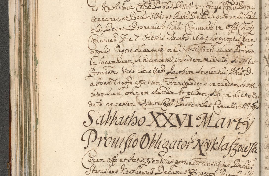 Zdjęcie nr 180 dla obiektu archiwalnego: Acta actorum, decretorum, sententiarum, erectionum, confirmationum, institutionum, resignationum, constitutionum, provisionum, quietationum, submissionum, protestationum, substitutionum R. D. Petri Gembicki, episcopi Cracoviensis, ducis Severiae in a. D. 1650 et 1651 acticatorum. Volumen V
