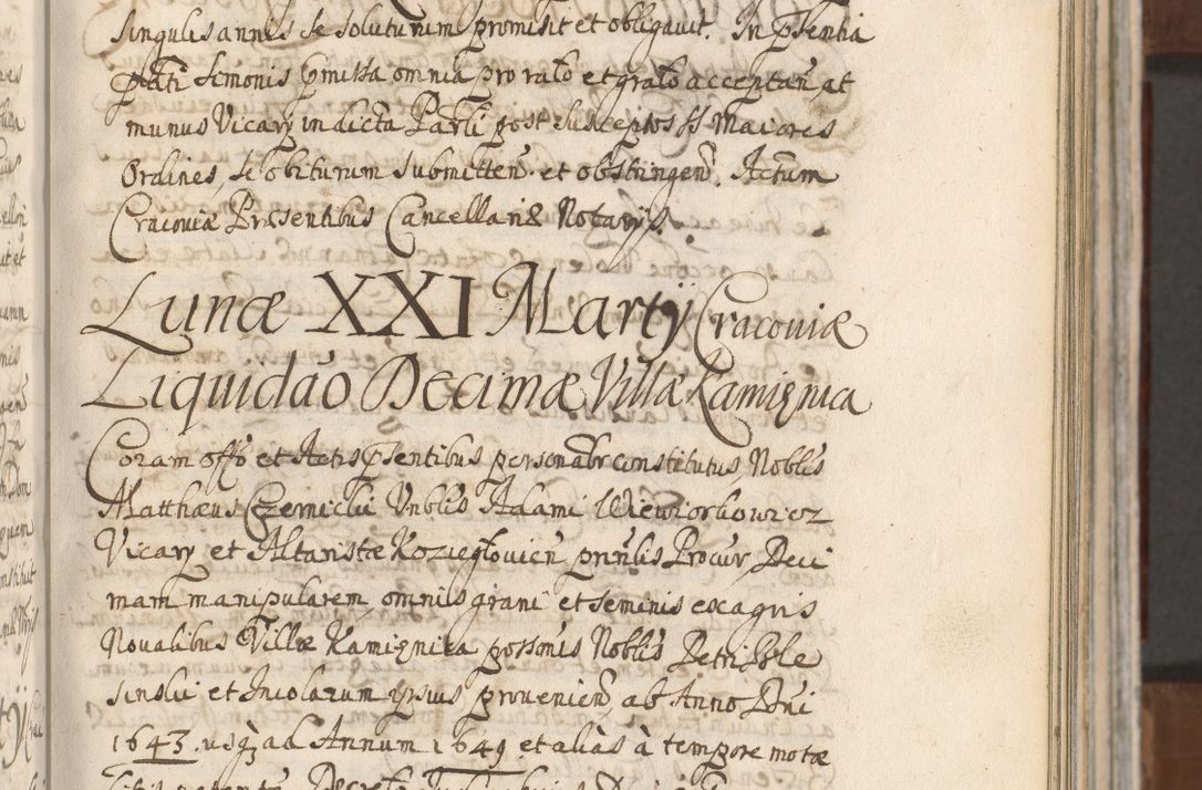 Zdjęcie nr 141 dla obiektu archiwalnego: Acta actorum, decretorum, sententiarum, erectionum, confirmationum, institutionum, resignationum, constitutionum, provisionum, quietationum, submissionum, protestationum, substitutionum R. D. Petri Gembicki, episcopi Cracoviensis, ducis Severiae in a. D. 1650 et 1651 acticatorum. Volumen V