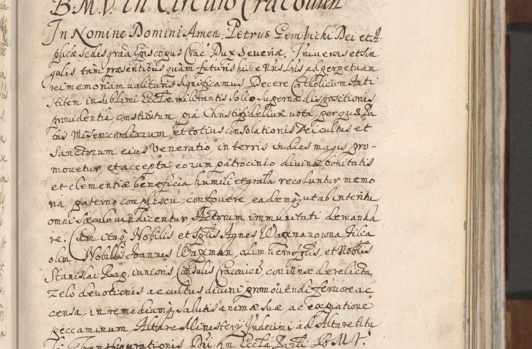 Zdjęcie nr 115 dla obiektu archiwalnego: Acta actorum, decretorum, sententiarum, erectionum, confirmationum, institutionum, resignationum, constitutionum, provisionum, quietationum, submissionum, protestationum, substitutionum R. D. Petri Gembicki, episcopi Cracoviensis, ducis Severiae in a. D. 1650 et 1651 acticatorum. Volumen V
