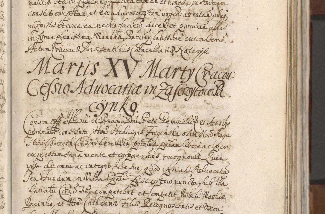 Zdjęcie nr 111 dla obiektu archiwalnego: Acta actorum, decretorum, sententiarum, erectionum, confirmationum, institutionum, resignationum, constitutionum, provisionum, quietationum, submissionum, protestationum, substitutionum R. D. Petri Gembicki, episcopi Cracoviensis, ducis Severiae in a. D. 1650 et 1651 acticatorum. Volumen V
