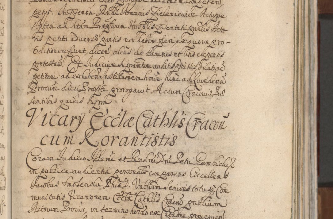 Zdjęcie nr 107 dla obiektu archiwalnego: Acta actorum, decretorum, sententiarum, erectionum, confirmationum, institutionum, resignationum, constitutionum, provisionum, quietationum, submissionum, protestationum, substitutionum R. D. Petri Gembicki, episcopi Cracoviensis, ducis Severiae in a. D. 1650 et 1651 acticatorum. Volumen V