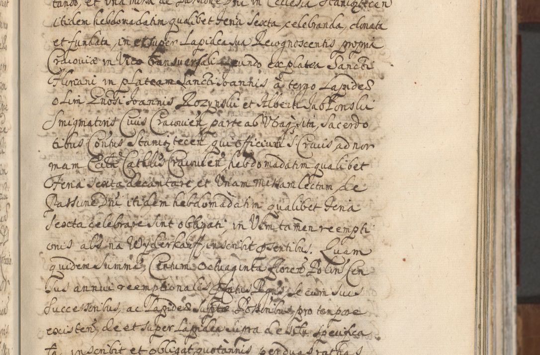 Zdjęcie nr 101 dla obiektu archiwalnego: Acta actorum, decretorum, sententiarum, erectionum, confirmationum, institutionum, resignationum, constitutionum, provisionum, quietationum, submissionum, protestationum, substitutionum R. D. Petri Gembicki, episcopi Cracoviensis, ducis Severiae in a. D. 1650 et 1651 acticatorum. Volumen V