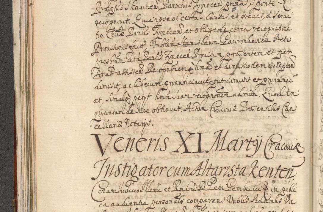 Zdjęcie nr 88 dla obiektu archiwalnego: Acta actorum, decretorum, sententiarum, erectionum, confirmationum, institutionum, resignationum, constitutionum, provisionum, quietationum, submissionum, protestationum, substitutionum R. D. Petri Gembicki, episcopi Cracoviensis, ducis Severiae in a. D. 1650 et 1651 acticatorum. Volumen V
