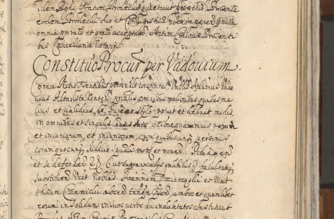 Zdjęcie nr 85 dla obiektu archiwalnego: Acta actorum, decretorum, sententiarum, erectionum, confirmationum, institutionum, resignationum, constitutionum, provisionum, quietationum, submissionum, protestationum, substitutionum R. D. Petri Gembicki, episcopi Cracoviensis, ducis Severiae in a. D. 1650 et 1651 acticatorum. Volumen V