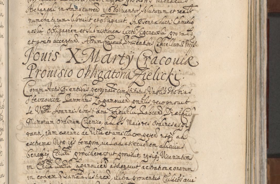 Zdjęcie nr 87 dla obiektu archiwalnego: Acta actorum, decretorum, sententiarum, erectionum, confirmationum, institutionum, resignationum, constitutionum, provisionum, quietationum, submissionum, protestationum, substitutionum R. D. Petri Gembicki, episcopi Cracoviensis, ducis Severiae in a. D. 1650 et 1651 acticatorum. Volumen V