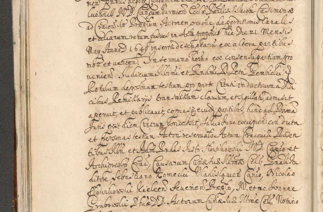 Zdjęcie nr 62 dla obiektu archiwalnego: Acta actorum, decretorum, sententiarum, erectionum, confirmationum, institutionum, resignationum, constitutionum, provisionum, quietationum, submissionum, protestationum, substitutionum R. D. Petri Gembicki, episcopi Cracoviensis, ducis Severiae in a. D. 1650 et 1651 acticatorum. Volumen V