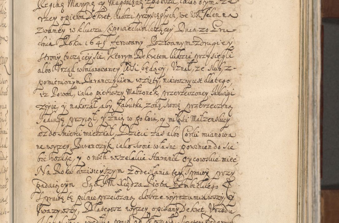 Zdjęcie nr 61 dla obiektu archiwalnego: Acta actorum, decretorum, sententiarum, erectionum, confirmationum, institutionum, resignationum, constitutionum, provisionum, quietationum, submissionum, protestationum, substitutionum R. D. Petri Gembicki, episcopi Cracoviensis, ducis Severiae in a. D. 1650 et 1651 acticatorum. Volumen V