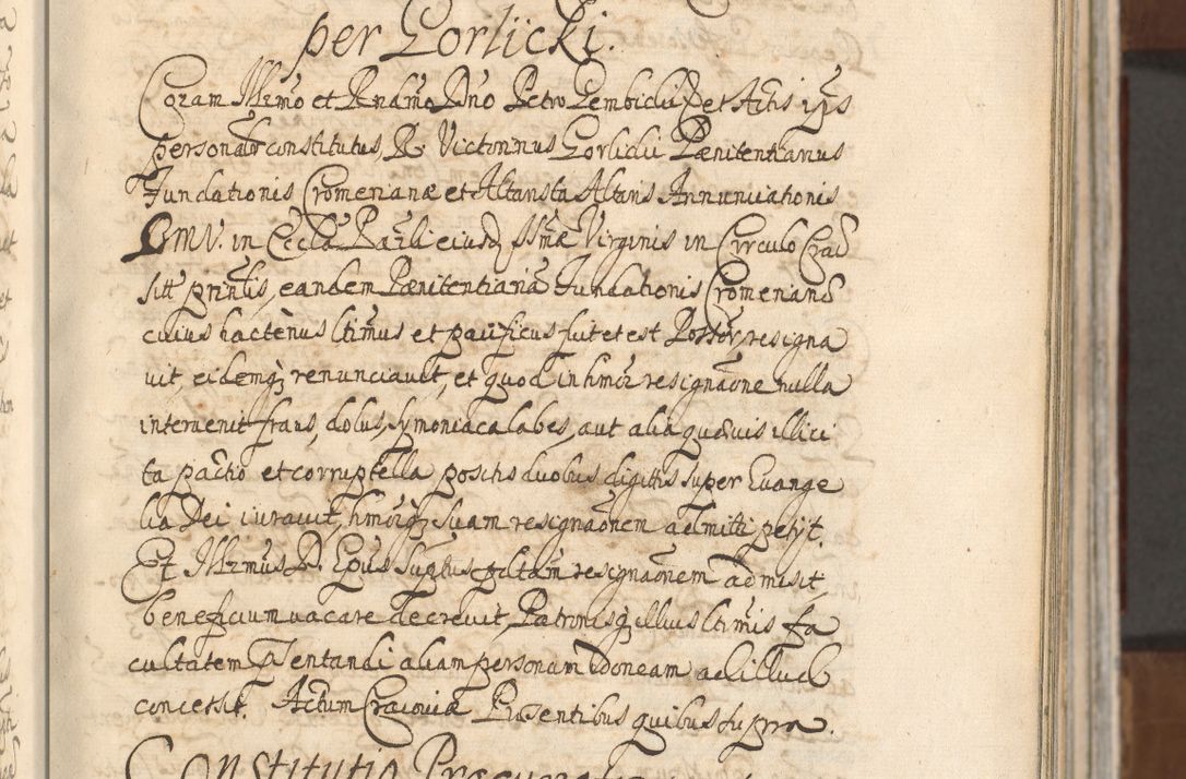 Zdjęcie nr 53 dla obiektu archiwalnego: Acta actorum, decretorum, sententiarum, erectionum, confirmationum, institutionum, resignationum, constitutionum, provisionum, quietationum, submissionum, protestationum, substitutionum R. D. Petri Gembicki, episcopi Cracoviensis, ducis Severiae in a. D. 1650 et 1651 acticatorum. Volumen V