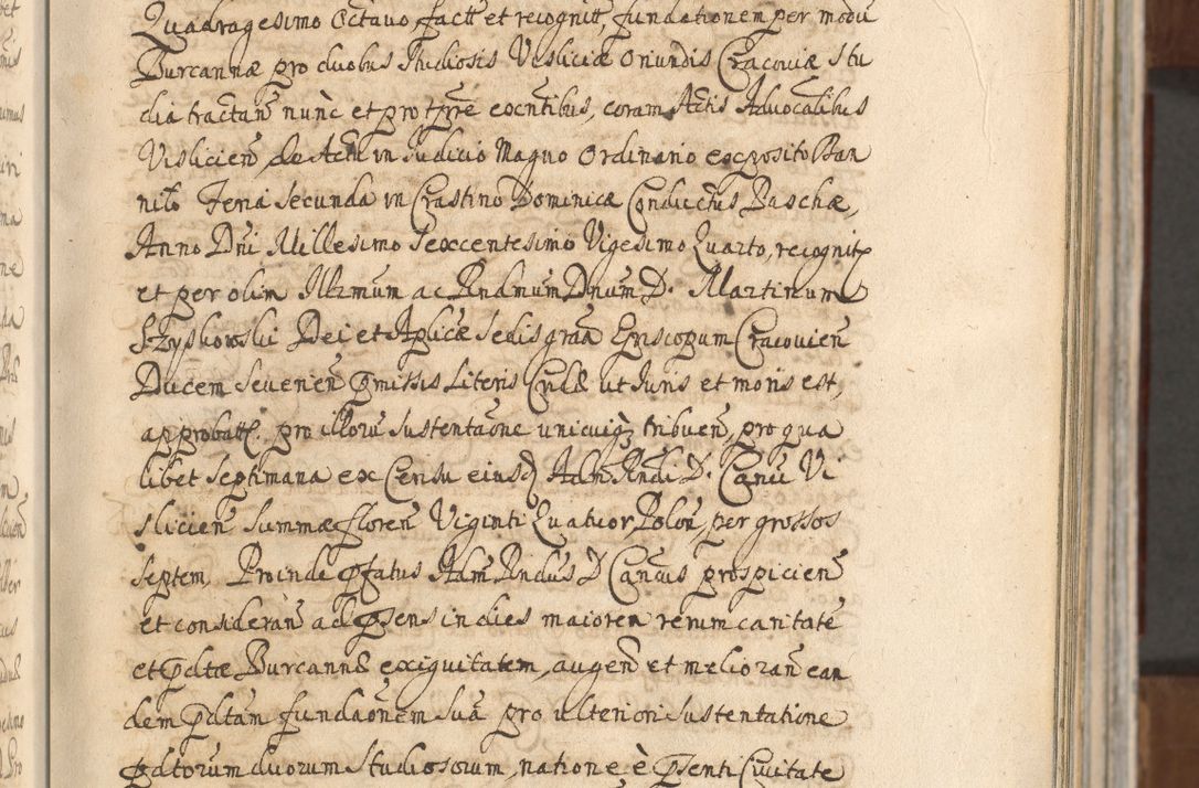 Zdjęcie nr 45 dla obiektu archiwalnego: Acta actorum, decretorum, sententiarum, erectionum, confirmationum, institutionum, resignationum, constitutionum, provisionum, quietationum, submissionum, protestationum, substitutionum R. D. Petri Gembicki, episcopi Cracoviensis, ducis Severiae in a. D. 1650 et 1651 acticatorum. Volumen V