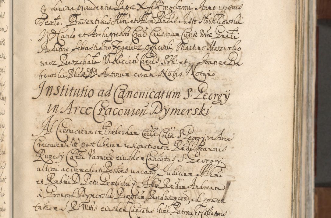 Zdjęcie nr 37 dla obiektu archiwalnego: Acta actorum, decretorum, sententiarum, erectionum, confirmationum, institutionum, resignationum, constitutionum, provisionum, quietationum, submissionum, protestationum, substitutionum R. D. Petri Gembicki, episcopi Cracoviensis, ducis Severiae in a. D. 1650 et 1651 acticatorum. Volumen V