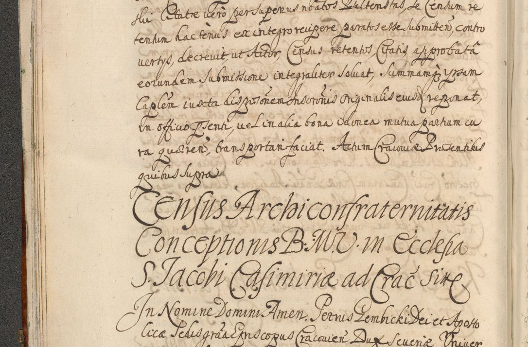 Zdjęcie nr 34 dla obiektu archiwalnego: Acta actorum, decretorum, sententiarum, erectionum, confirmationum, institutionum, resignationum, constitutionum, provisionum, quietationum, submissionum, protestationum, substitutionum R. D. Petri Gembicki, episcopi Cracoviensis, ducis Severiae in a. D. 1650 et 1651 acticatorum. Volumen V
