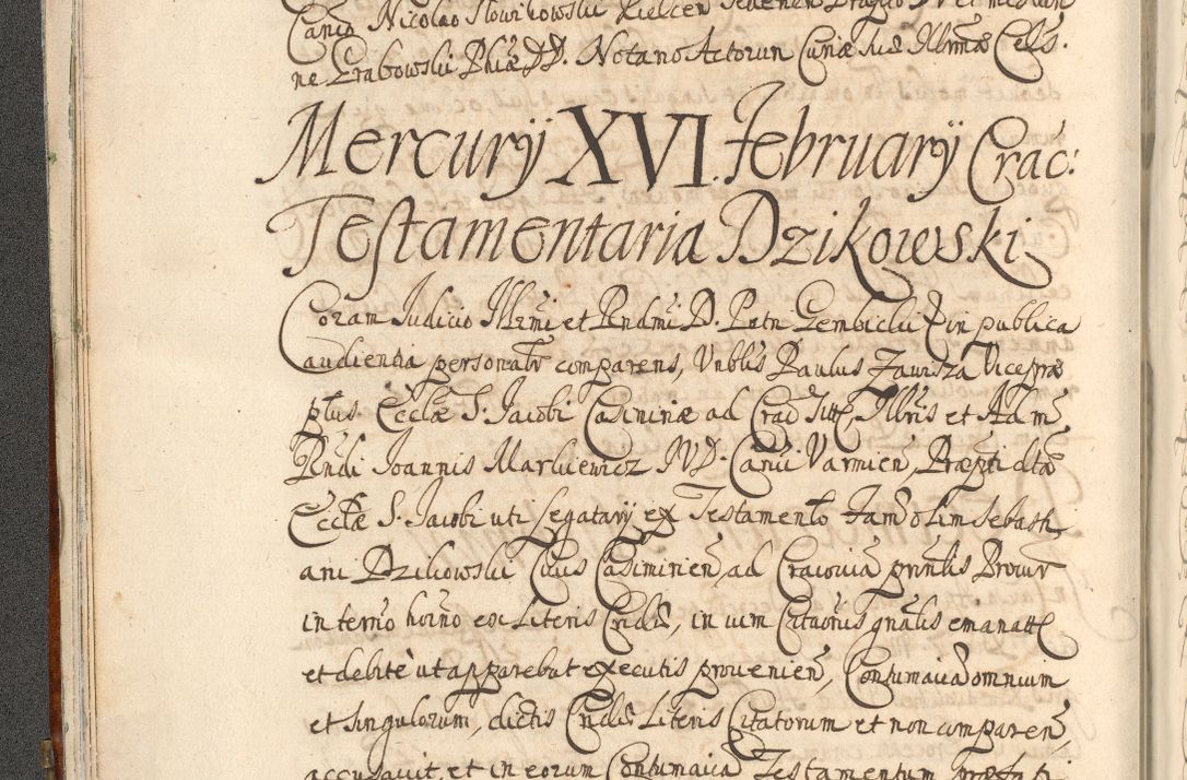 Zdjęcie nr 32 dla obiektu archiwalnego: Acta actorum, decretorum, sententiarum, erectionum, confirmationum, institutionum, resignationum, constitutionum, provisionum, quietationum, submissionum, protestationum, substitutionum R. D. Petri Gembicki, episcopi Cracoviensis, ducis Severiae in a. D. 1650 et 1651 acticatorum. Volumen V