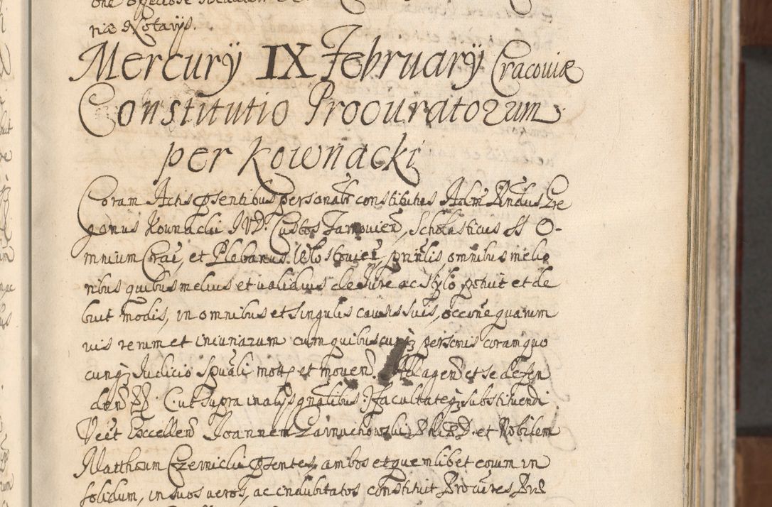 Zdjęcie nr 27 dla obiektu archiwalnego: Acta actorum, decretorum, sententiarum, erectionum, confirmationum, institutionum, resignationum, constitutionum, provisionum, quietationum, submissionum, protestationum, substitutionum R. D. Petri Gembicki, episcopi Cracoviensis, ducis Severiae in a. D. 1650 et 1651 acticatorum. Volumen V