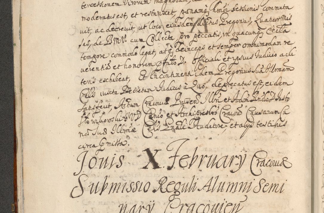 Zdjęcie nr 28 dla obiektu archiwalnego: Acta actorum, decretorum, sententiarum, erectionum, confirmationum, institutionum, resignationum, constitutionum, provisionum, quietationum, submissionum, protestationum, substitutionum R. D. Petri Gembicki, episcopi Cracoviensis, ducis Severiae in a. D. 1650 et 1651 acticatorum. Volumen V