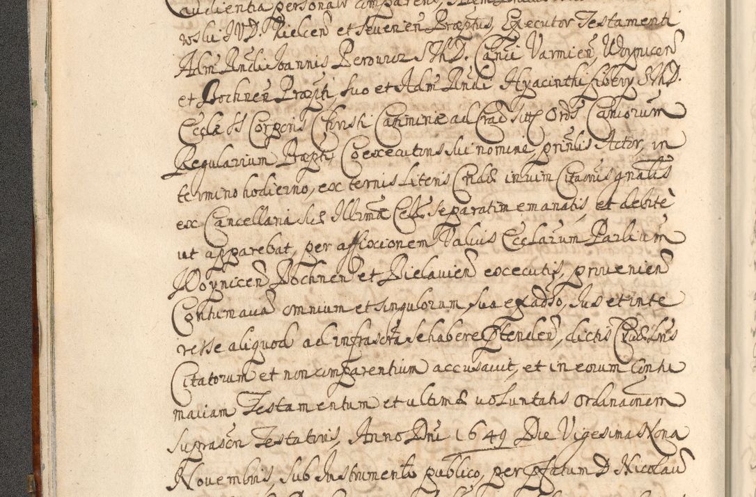 Zdjęcie nr 24 dla obiektu archiwalnego: Acta actorum, decretorum, sententiarum, erectionum, confirmationum, institutionum, resignationum, constitutionum, provisionum, quietationum, submissionum, protestationum, substitutionum R. D. Petri Gembicki, episcopi Cracoviensis, ducis Severiae in a. D. 1650 et 1651 acticatorum. Volumen V